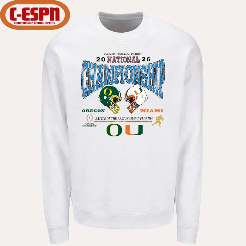 Oregon Vs Miami 2026 CFP National Championship T-Shirt