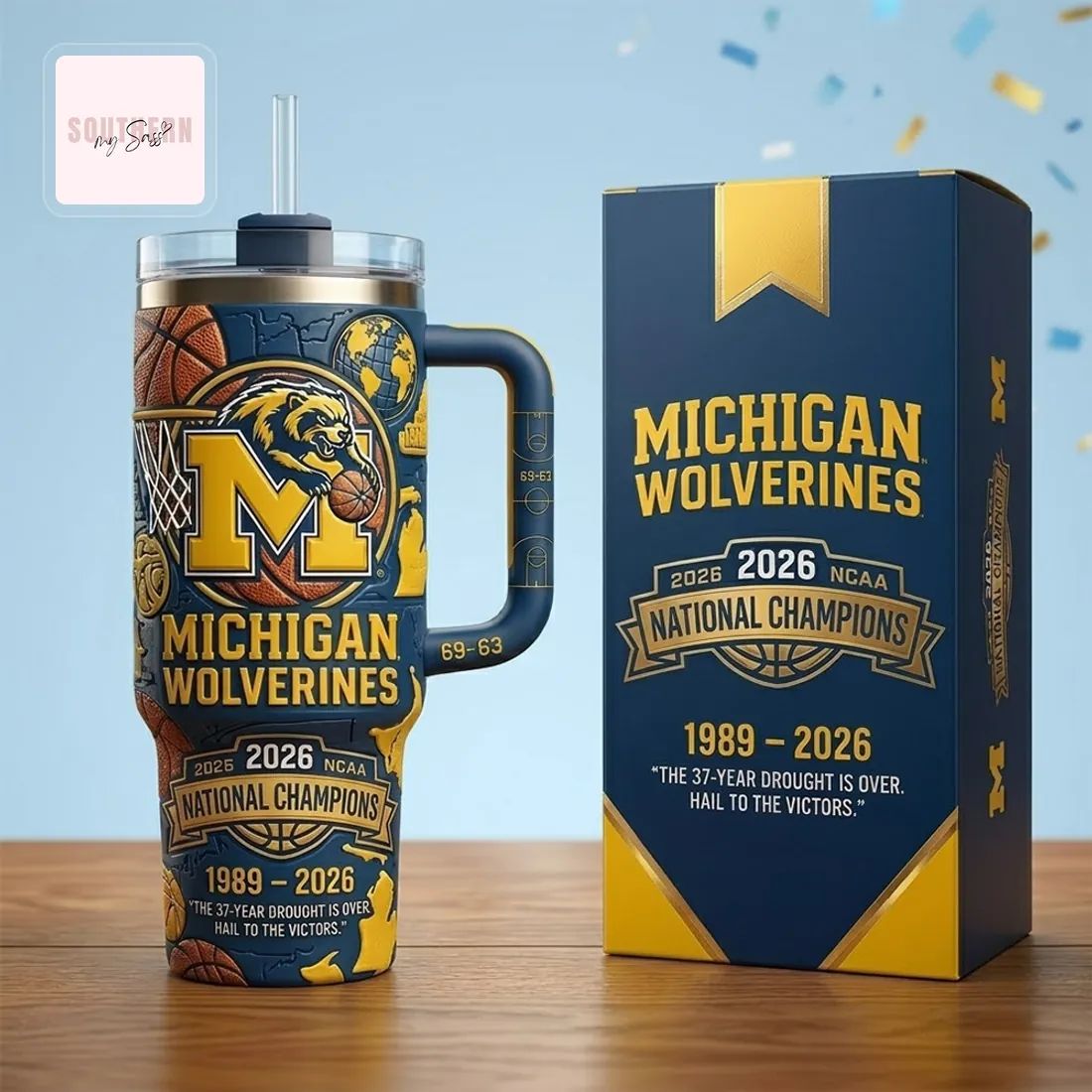 Michigan Wolverines 2026 National Champions Commemorative Insulated Tumbler