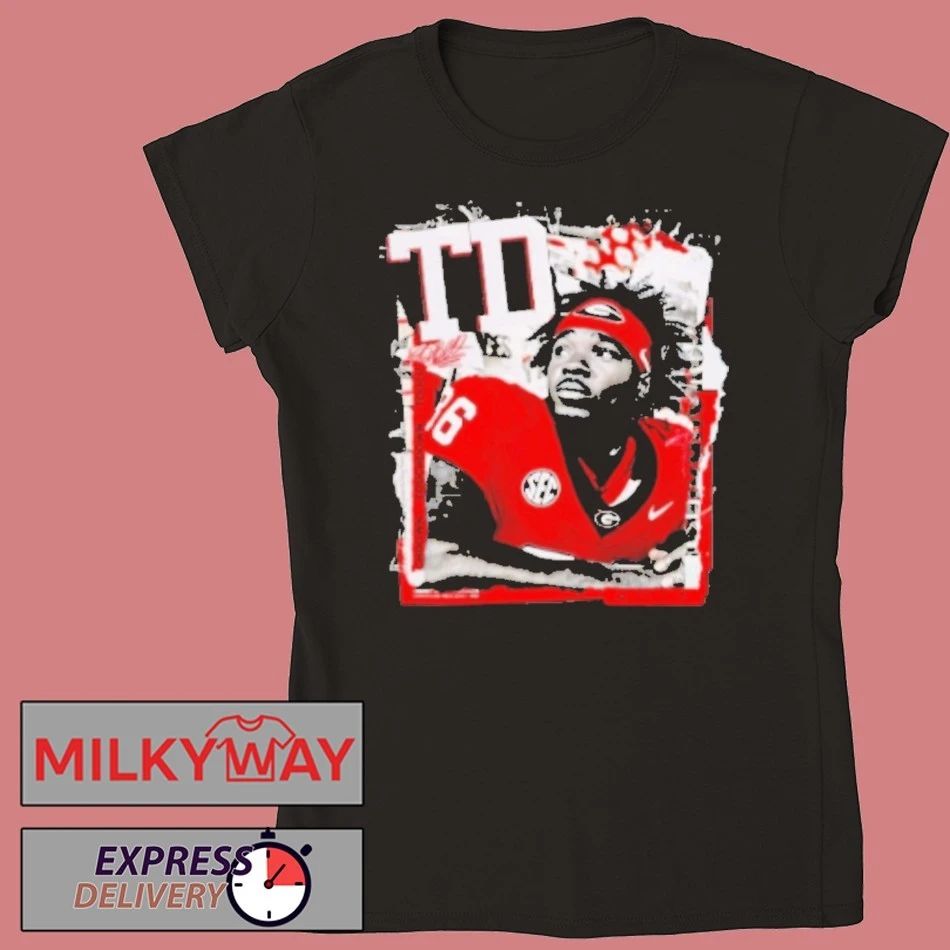Dillon Bell Td Georgia Bulldogs How Bout Em Graphic Shirt