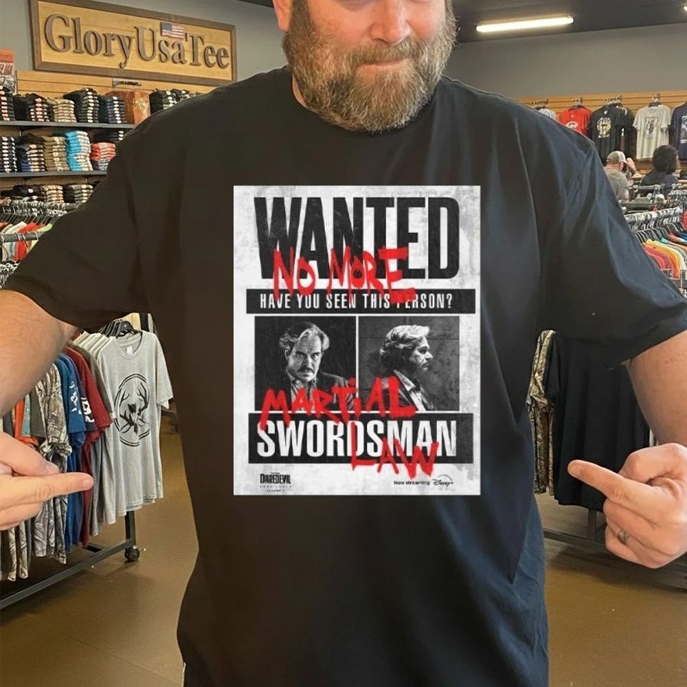 Tony Dalton As Jack Duquesne AKA Swordsman WANTED Poster For Daredevil Born Again Season 2 Shirt