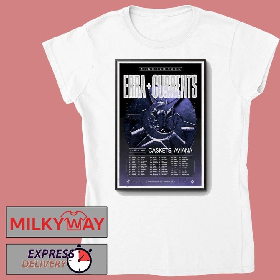 Erra And Currents The Silence Follows Tour 2026 Poster shirt