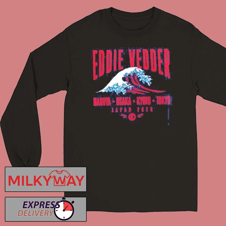 Eddie Vedder Japan 2026 Tour Merch Great Wave T-Shirt