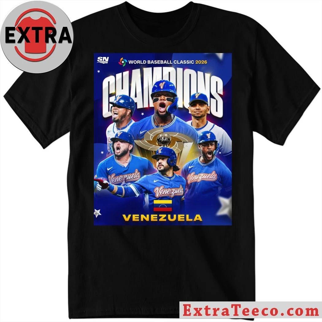 Venezuela won the 2026 World Baseball Classic, defeating the United States by a narrow margin of 3-2 Shirt