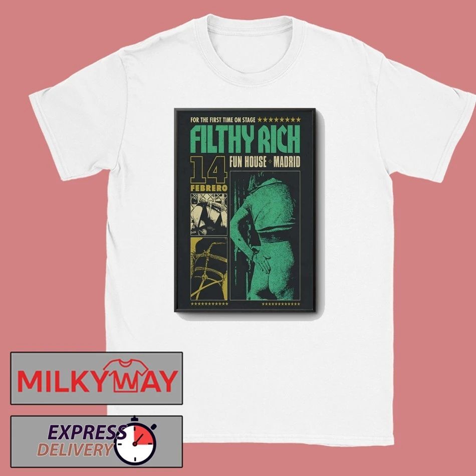 Filthy Rich Madrid Tour Feb 14 2026 Poster shirt