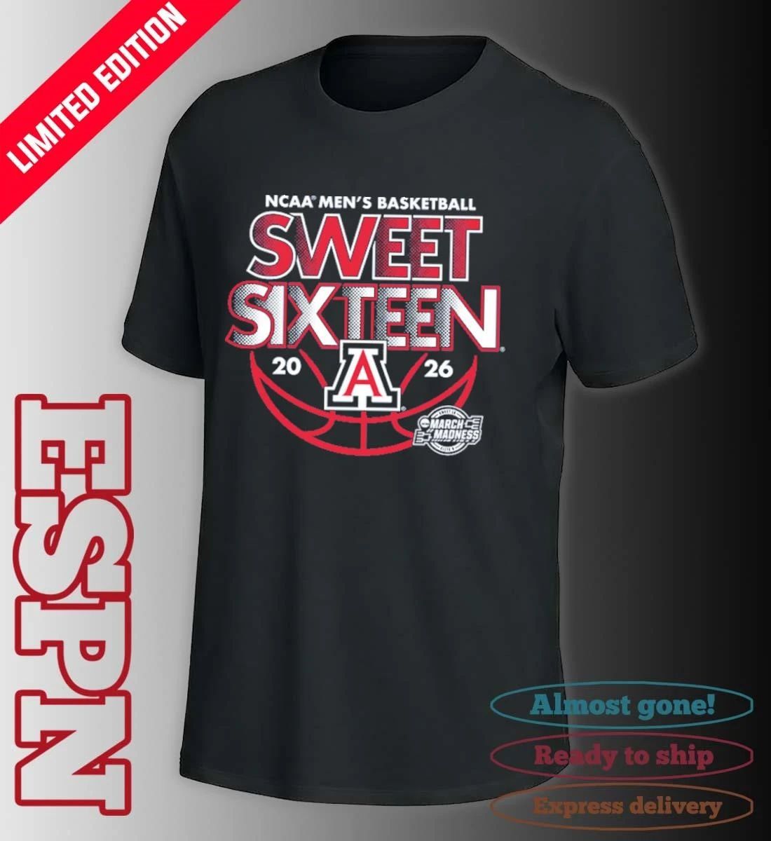 Sweet Sixteen 2026 Arizona Men’s Basketball Shirt