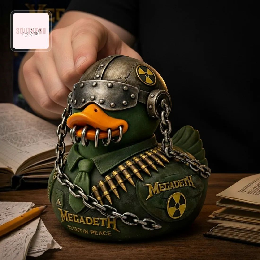 Megadeth Rust in Peace Heavy Metal Battle Rubber Duck