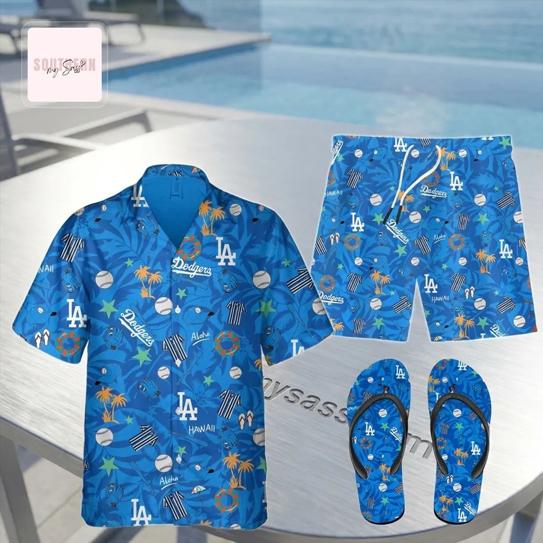 Los Angeles Dodgers Hawaii Tropical Aloha Hawaiian Shirt
