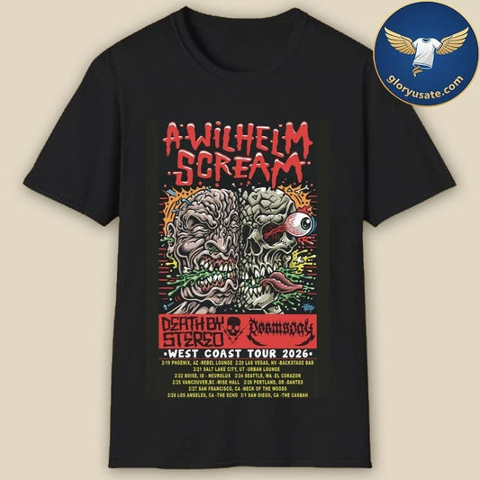 A Wilhelm Scream West Coast Tour 2026 Poster Shirt
