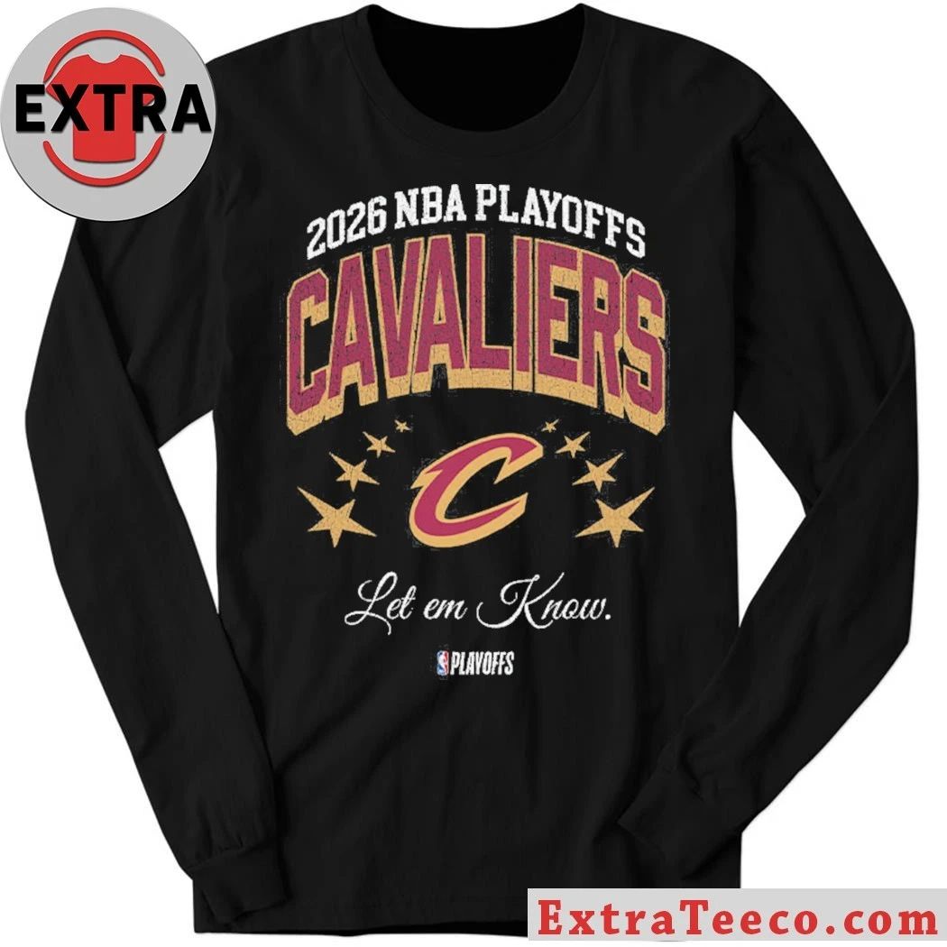 Stadium Essentials Black CAVS NBA Let Em Know Playoffs 2026 Logo T-Shirt