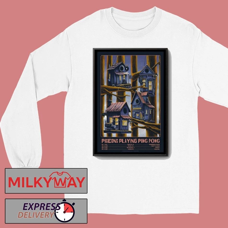Pigeons Playing Ping Pong November 2025 Tour Poster shirt