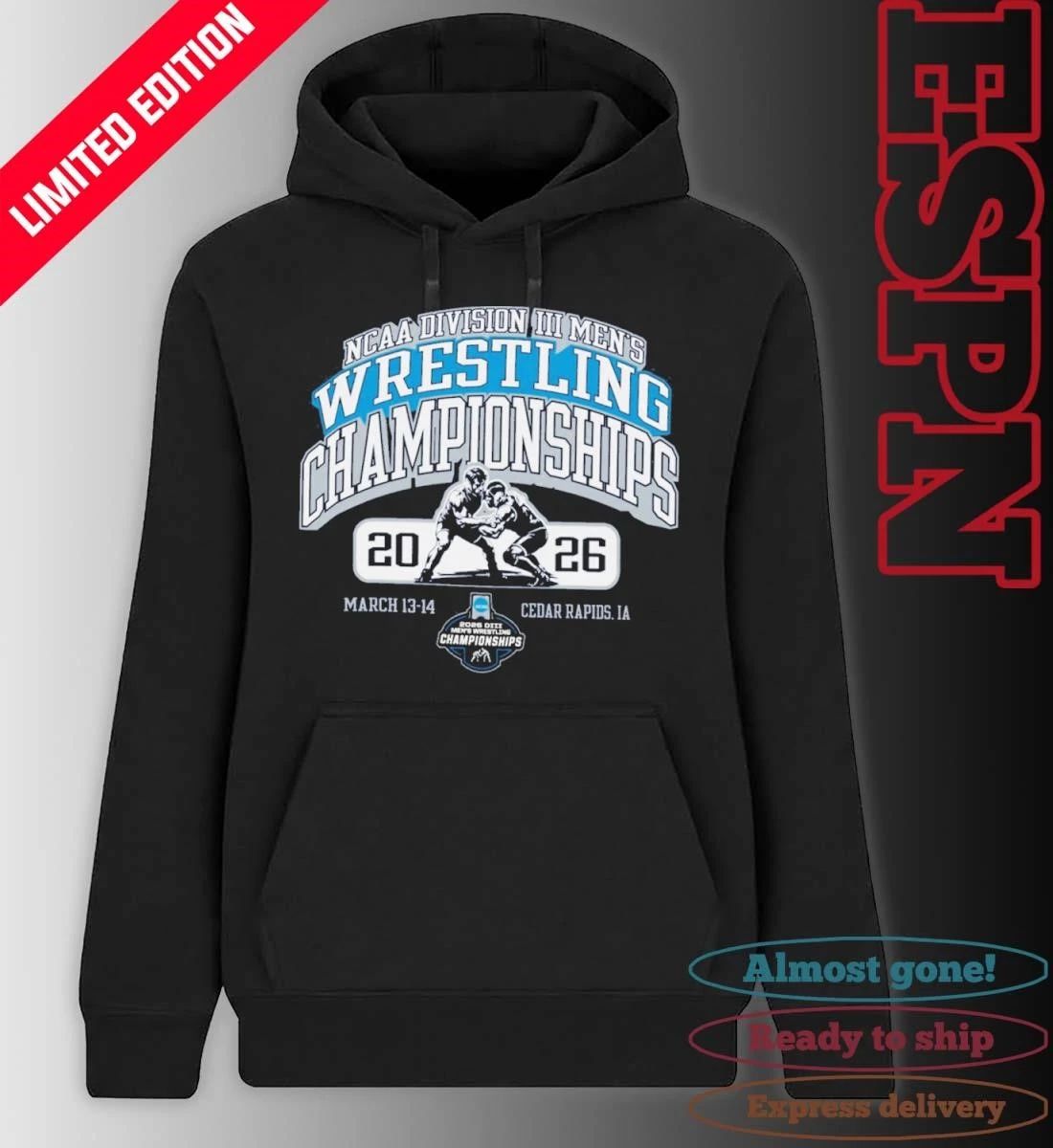 2026 NCAA DIII Wrestling Championships Cedar Rapids, IA March 13-14 T-Shirt