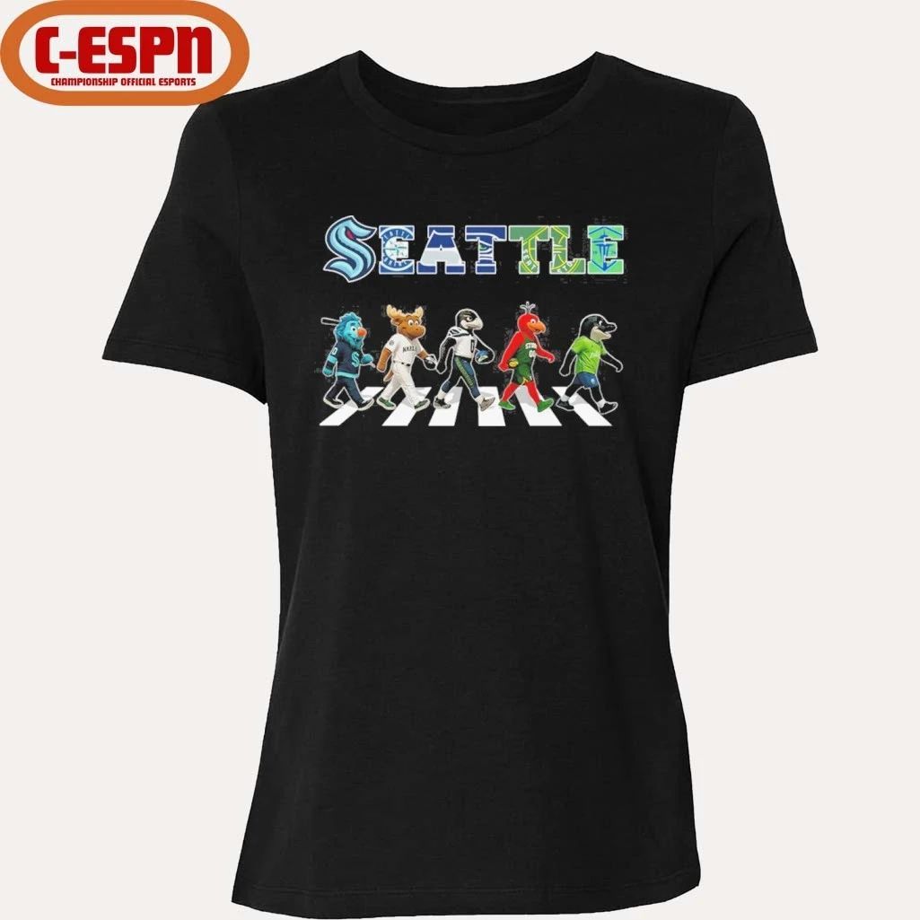Seattle Sports Teams Mascot Abbey Road Shirt