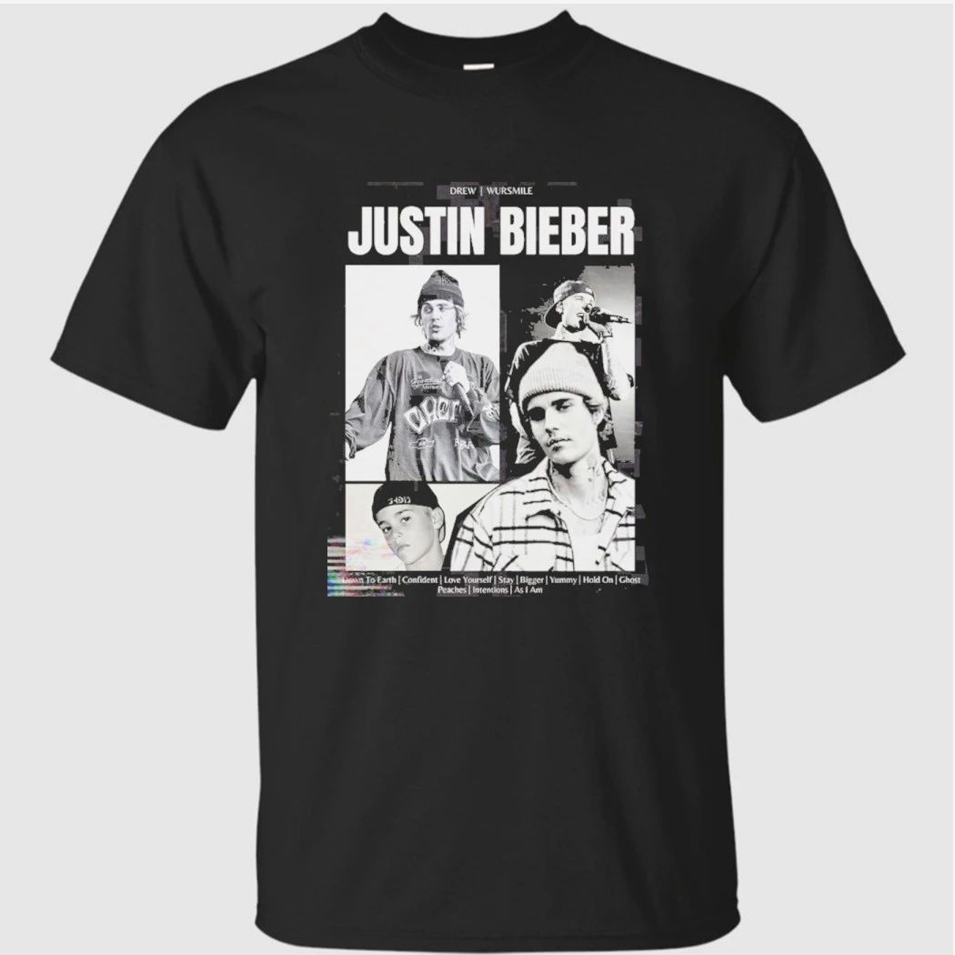 Justin Bieber Greatest Hits Collage Shirt