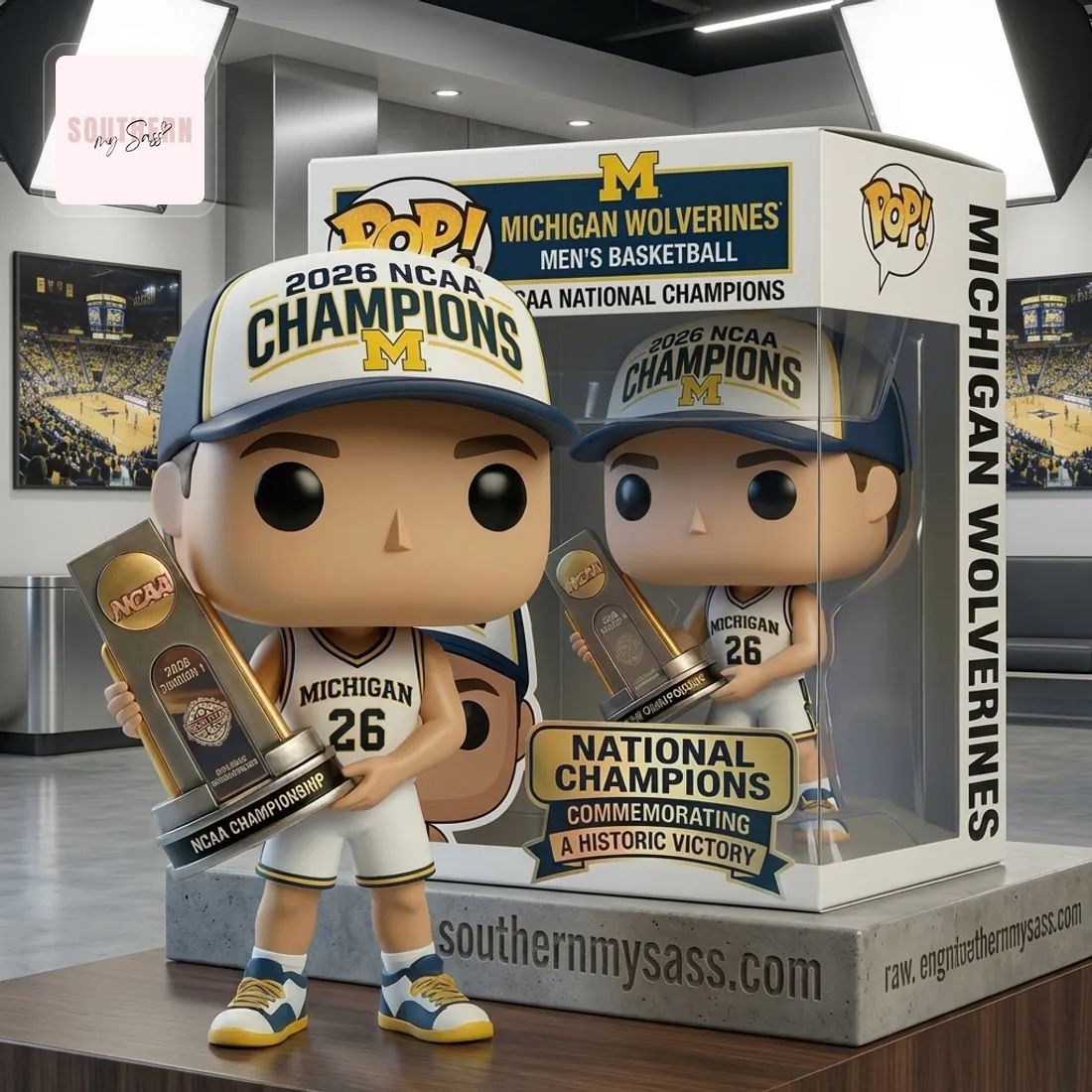 Michigan Wolverines 2026 NCAA National Champions Commemorative Pop Figure Doll