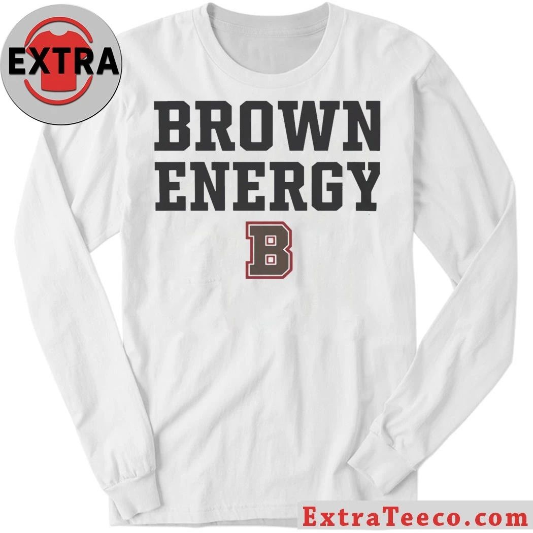 Brown Energy B University Official Stacked Adult Shirt
