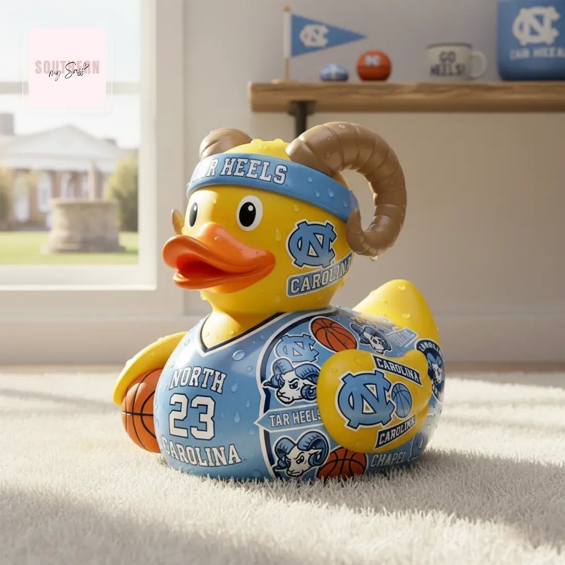 Chapel Hill Carolina Tar Heels Fan Collectible Rubber Duck