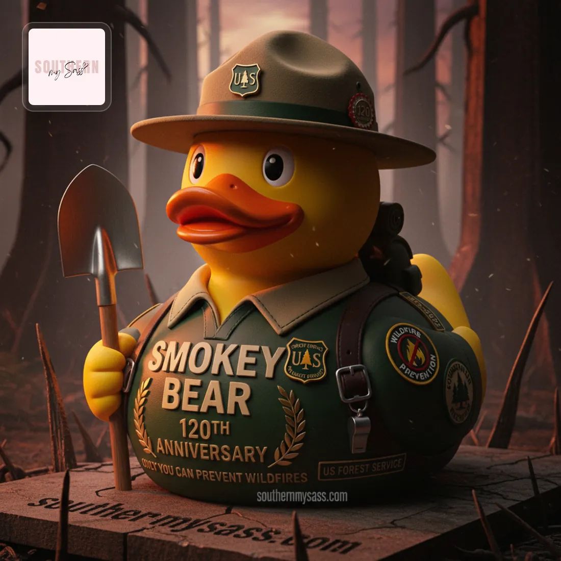 Smokey Bear 120th Anniversary US Forest Service Collectible Rubber Duck