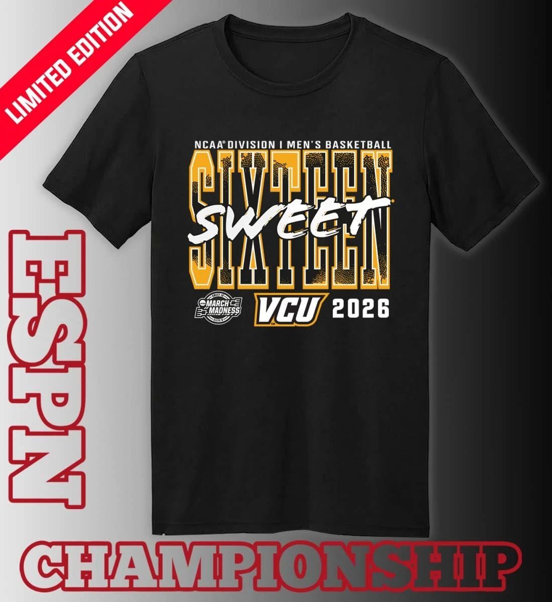 VCU Rams 2026 NCAA Men’s Basketball Tournament March Madness Sweet 16 T-Shirt