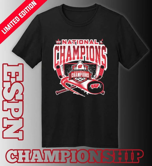Back-to-back Natty Champs Wisconsin Women’s Hockey Shirt