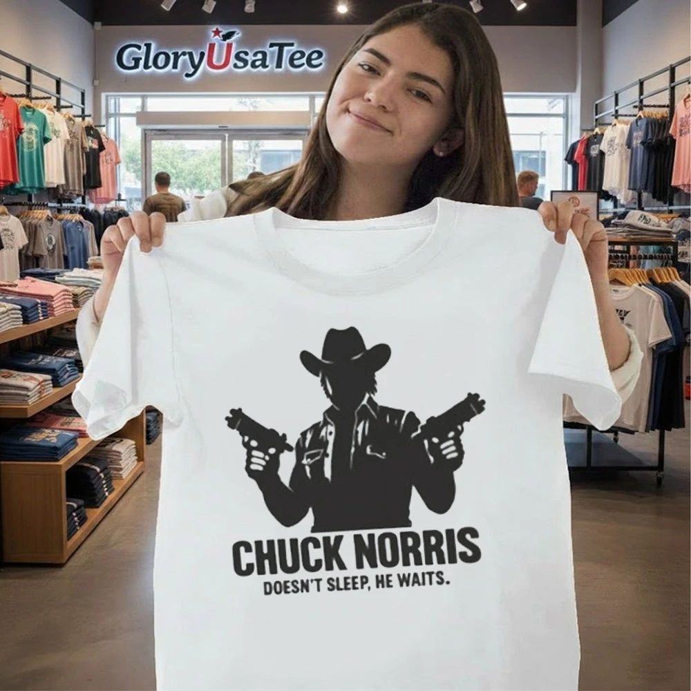 Chuck Norris He Doesnt Sleep He Waits Shirt