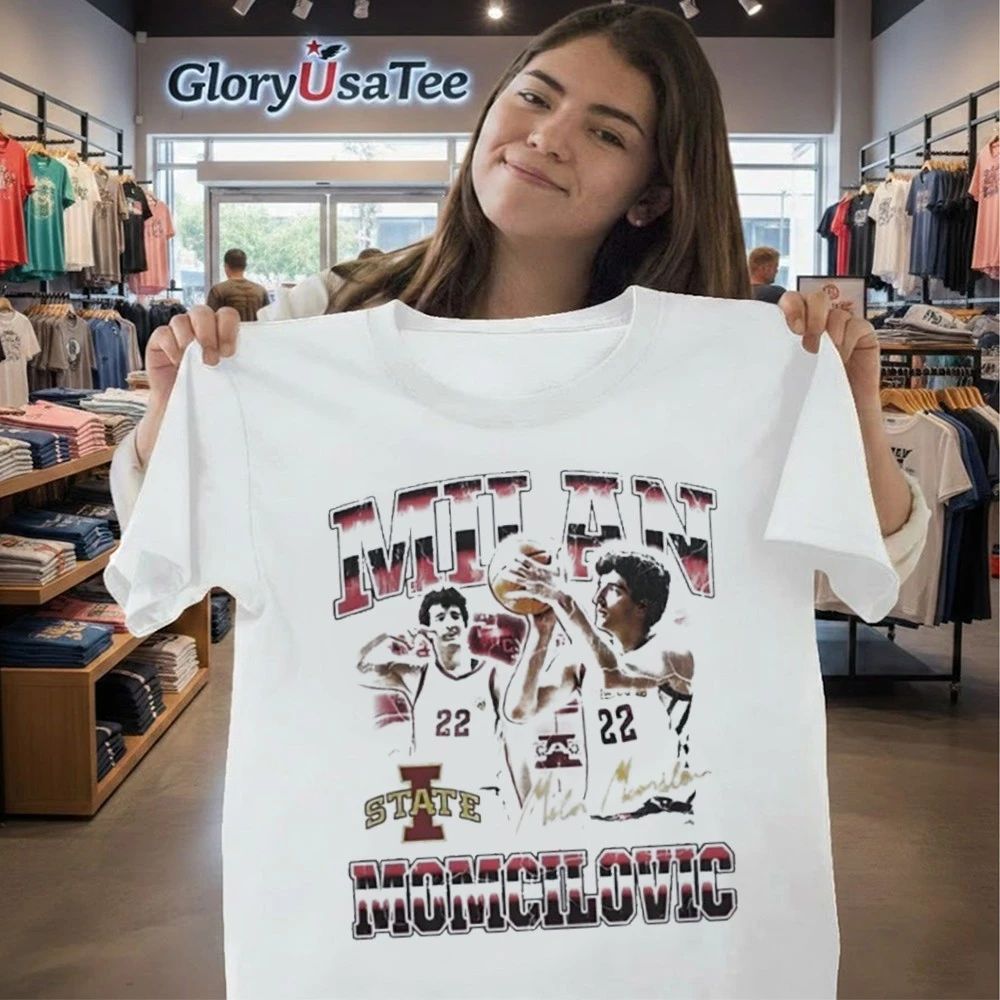 Milan Momcilovic 23 Iowa State Cyclones basketball siganture graphic Shirt