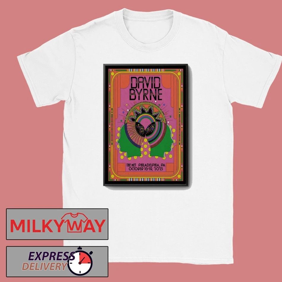 David Byrne Tour Philadelphia, PA 2025 Poster shirt