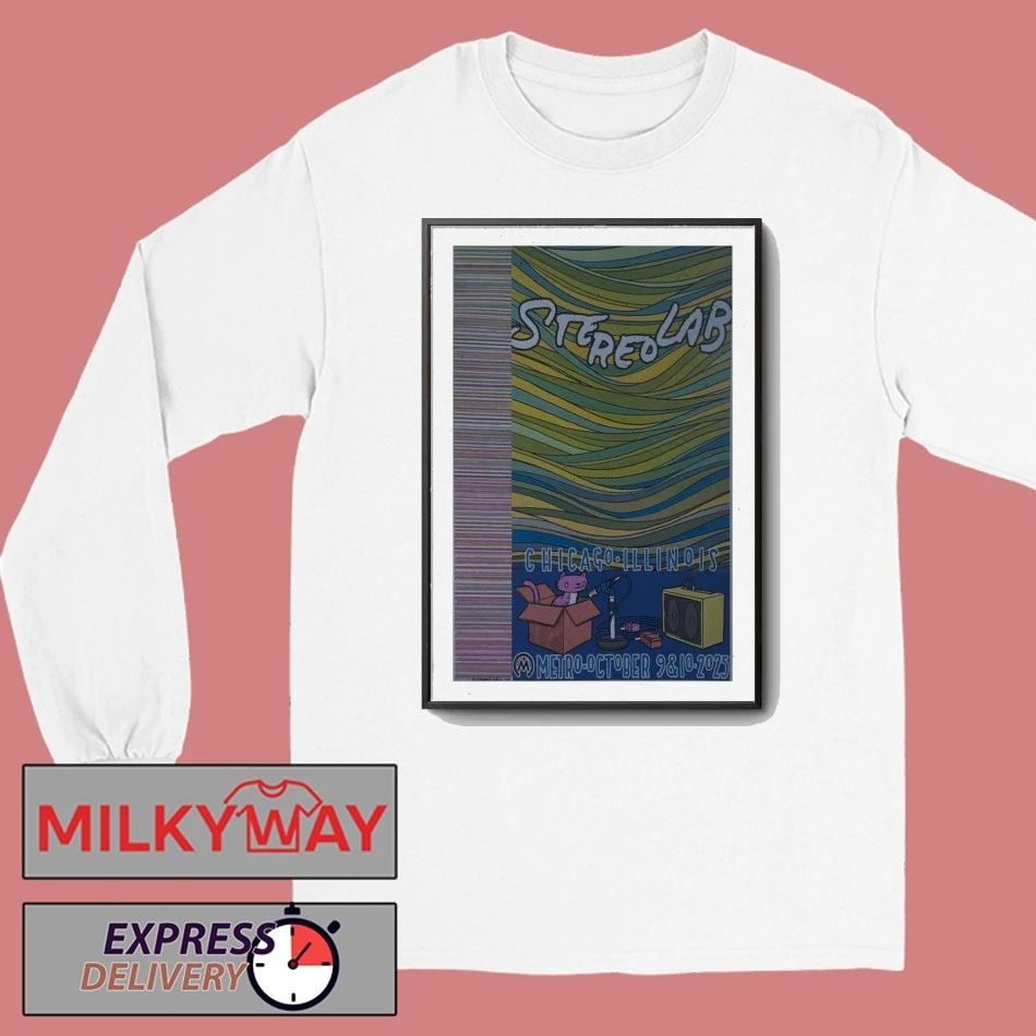 Stereolab Show Chicago, IL 2025 Poster shirt