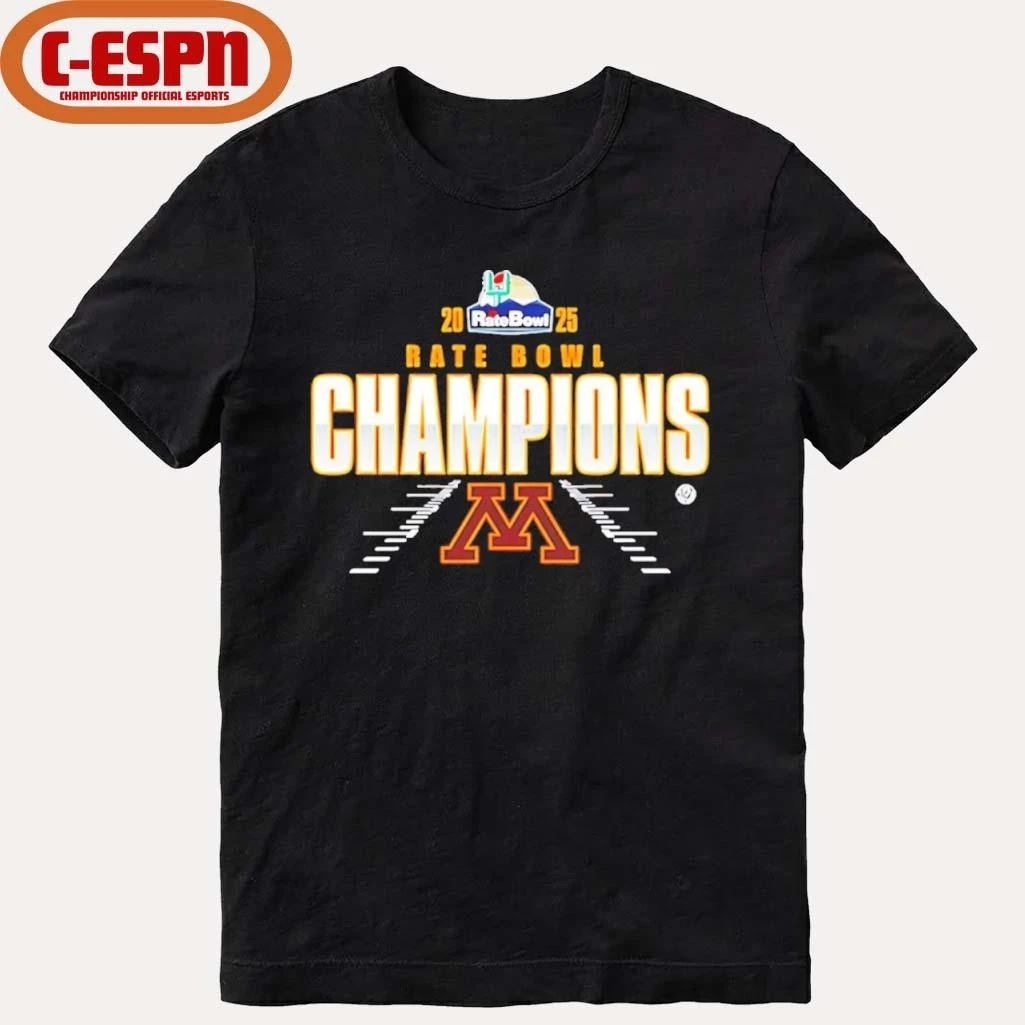 Minnesota Golden Gophers 2025 Rate Bowl Champions Shirt