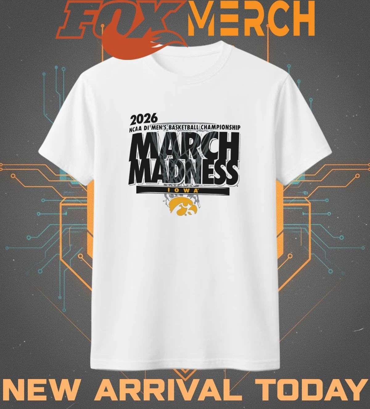 Iowa Hawkeyes 2026 NCAA DI Men’s Basketball Championship March Madness t-shirt