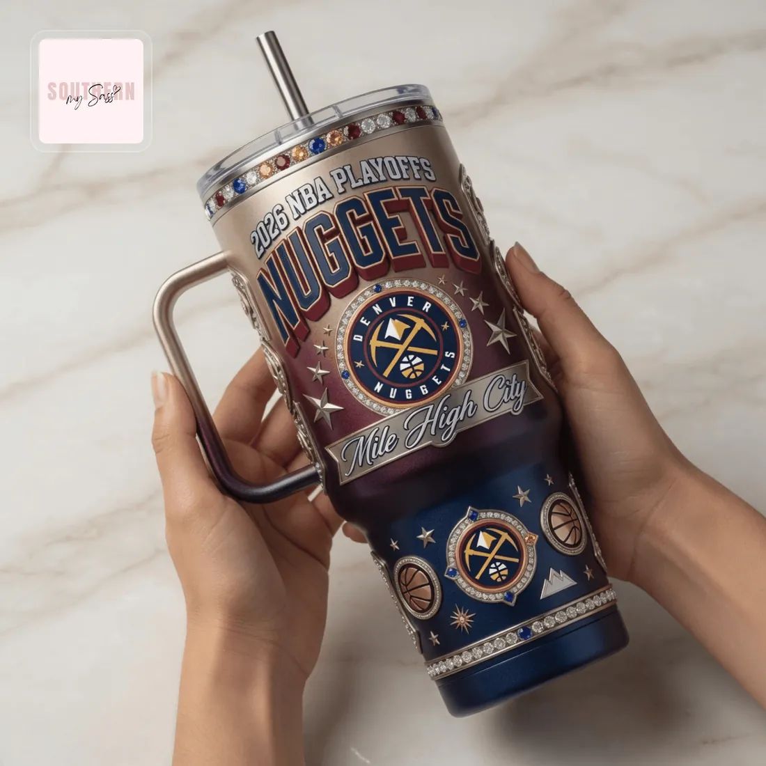 YETI Denver Nuggets 2026 NBA Playoffs 40oz Insulated Tumbler with Handle