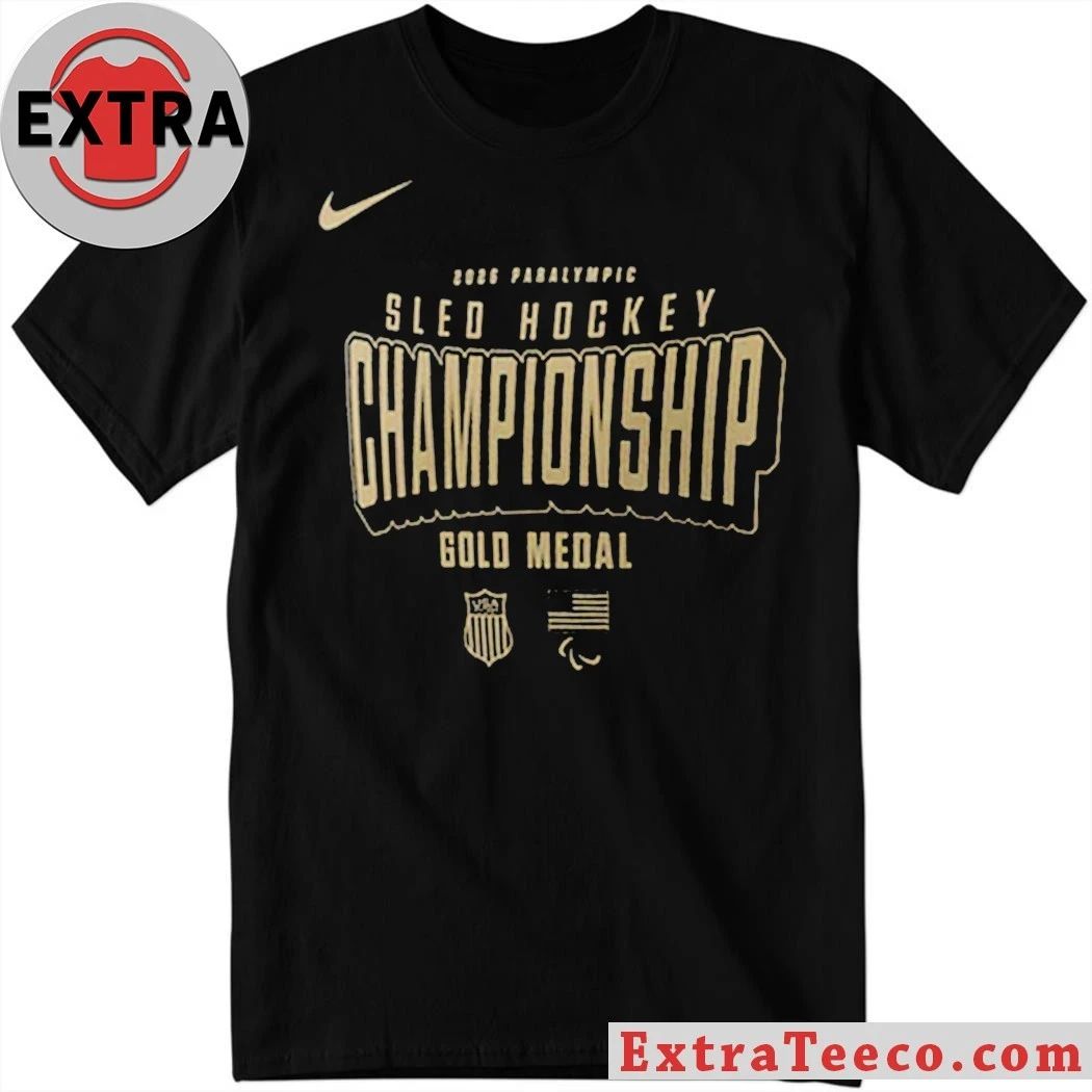Original 2026 U. S. Paralympic Sled Hockey Team Championship Logo Shirt