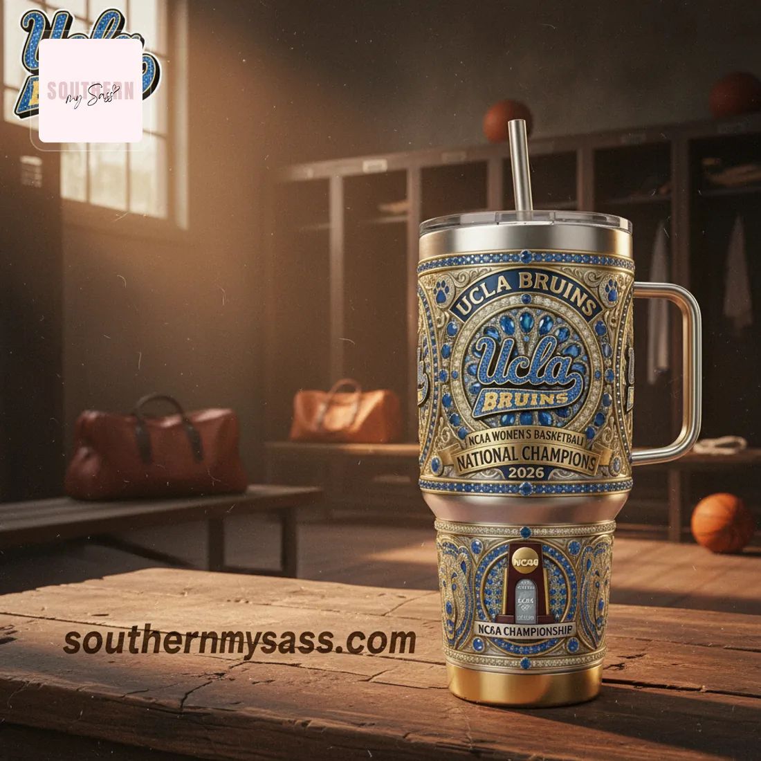 UCLA Bruins 2026 NCAA Women’s Basketball Champions Handle Tumbler