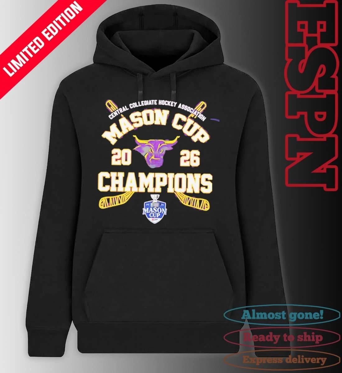 Minnesota State Mavericks 2026 CCHA Mason Cup Champions shirt
