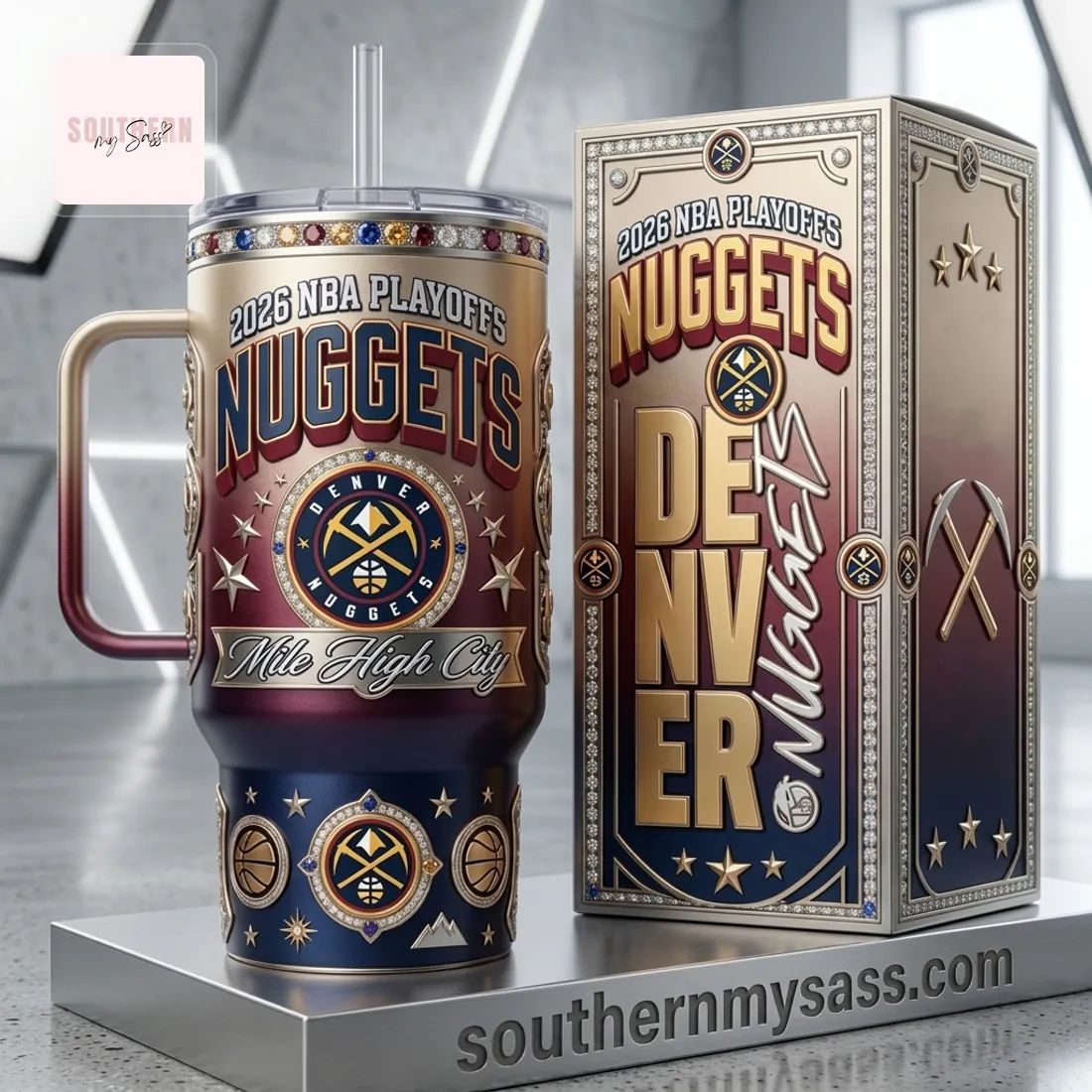 YETI Denver Nuggets 2026 NBA Playoffs 40oz Insulated Tumbler with Handle