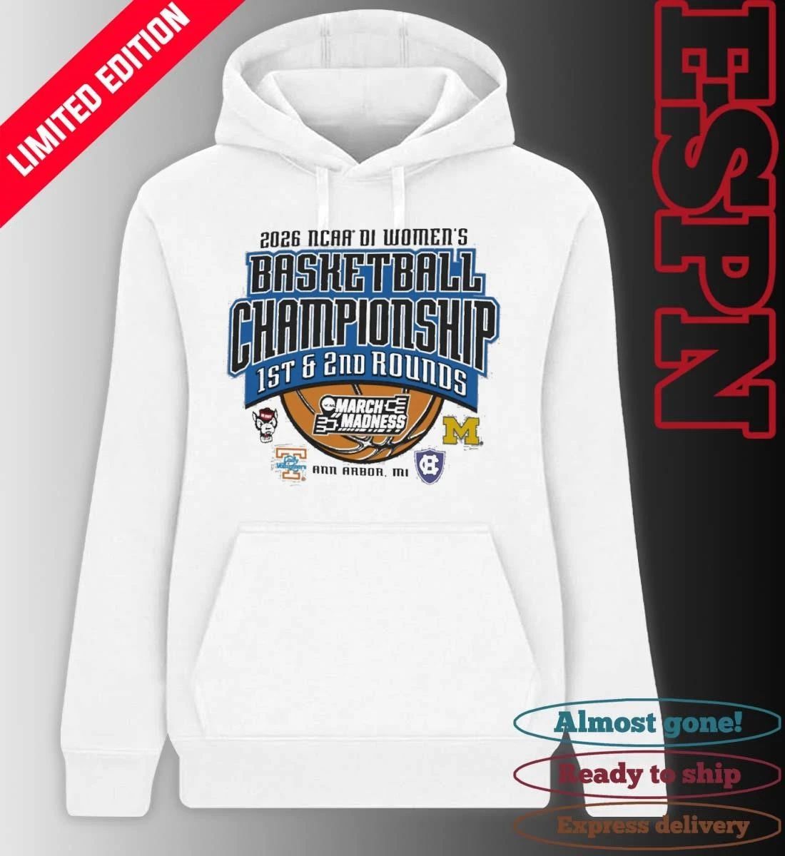 Ann Arbor, MI Regional 2026 NCAA DI Women’s Basketball Championship Shirt