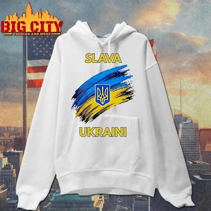 Slava Ukraini Ukrainian Slogan Graphic Shirt
