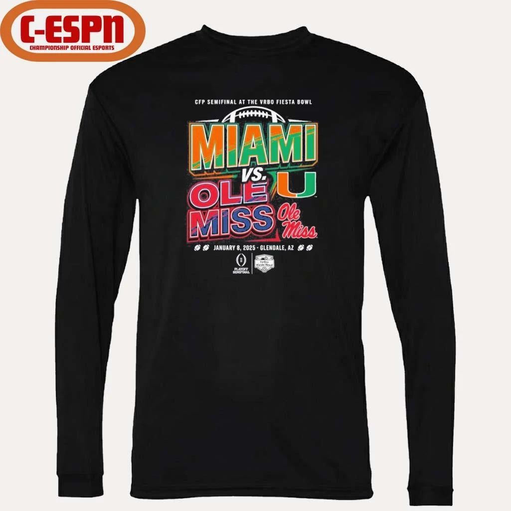 Miami vs Ole Miss Fiesta Bowl 2025 T-Shirt