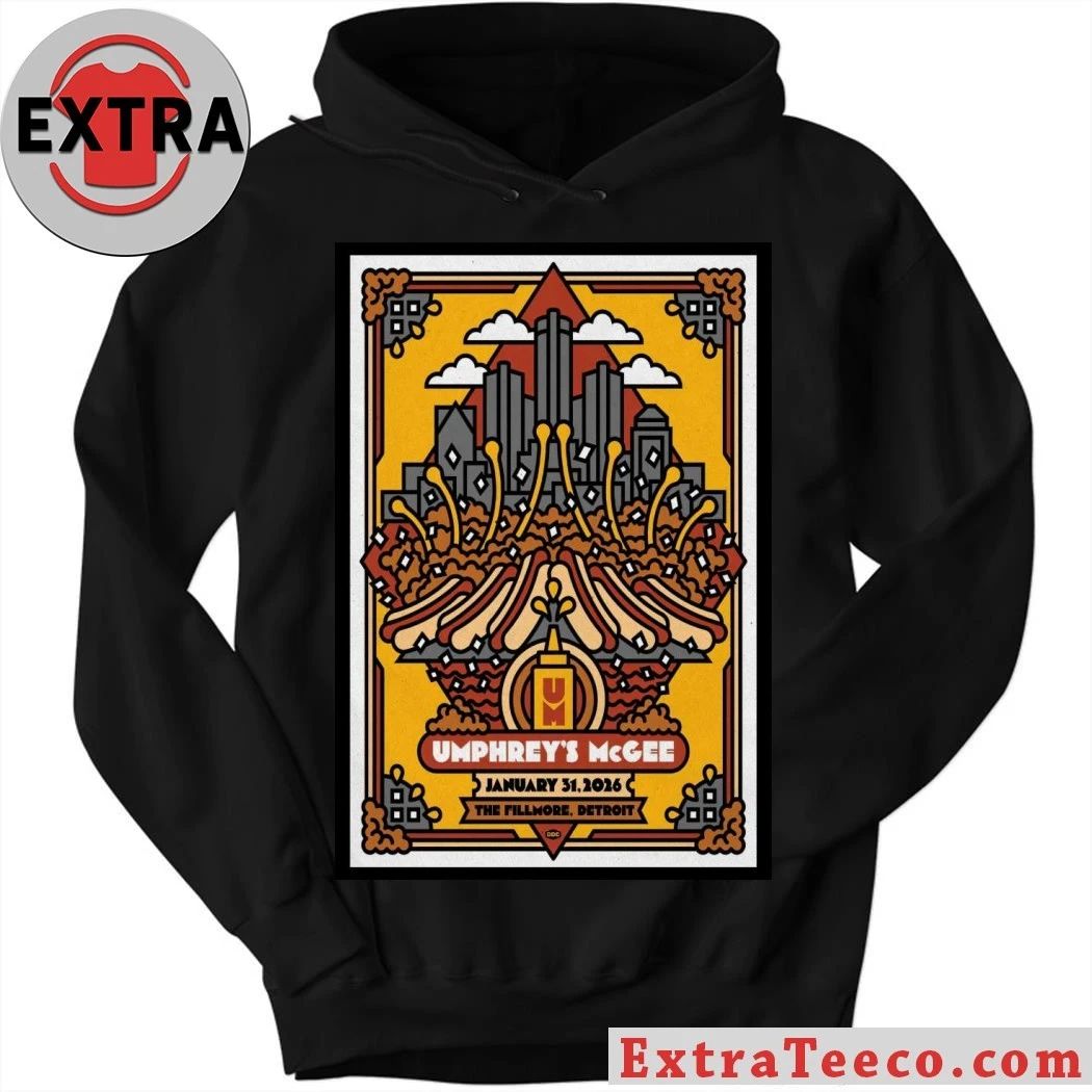 Umphrey’s McGee The Fillmore Detroit January 31 2026 Concert Poster T-Shirt