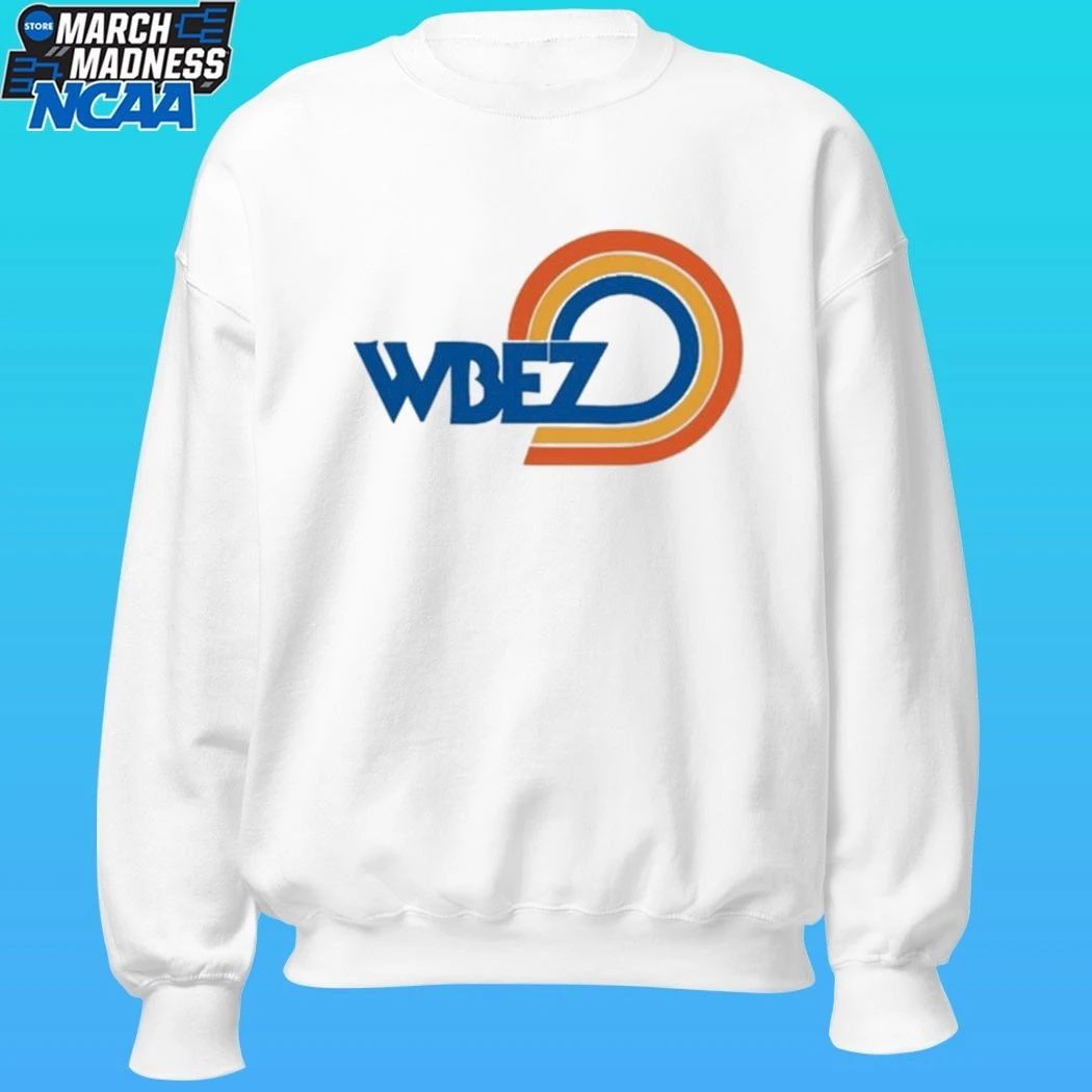Wbez Vintage Logo White Ringer Shirt