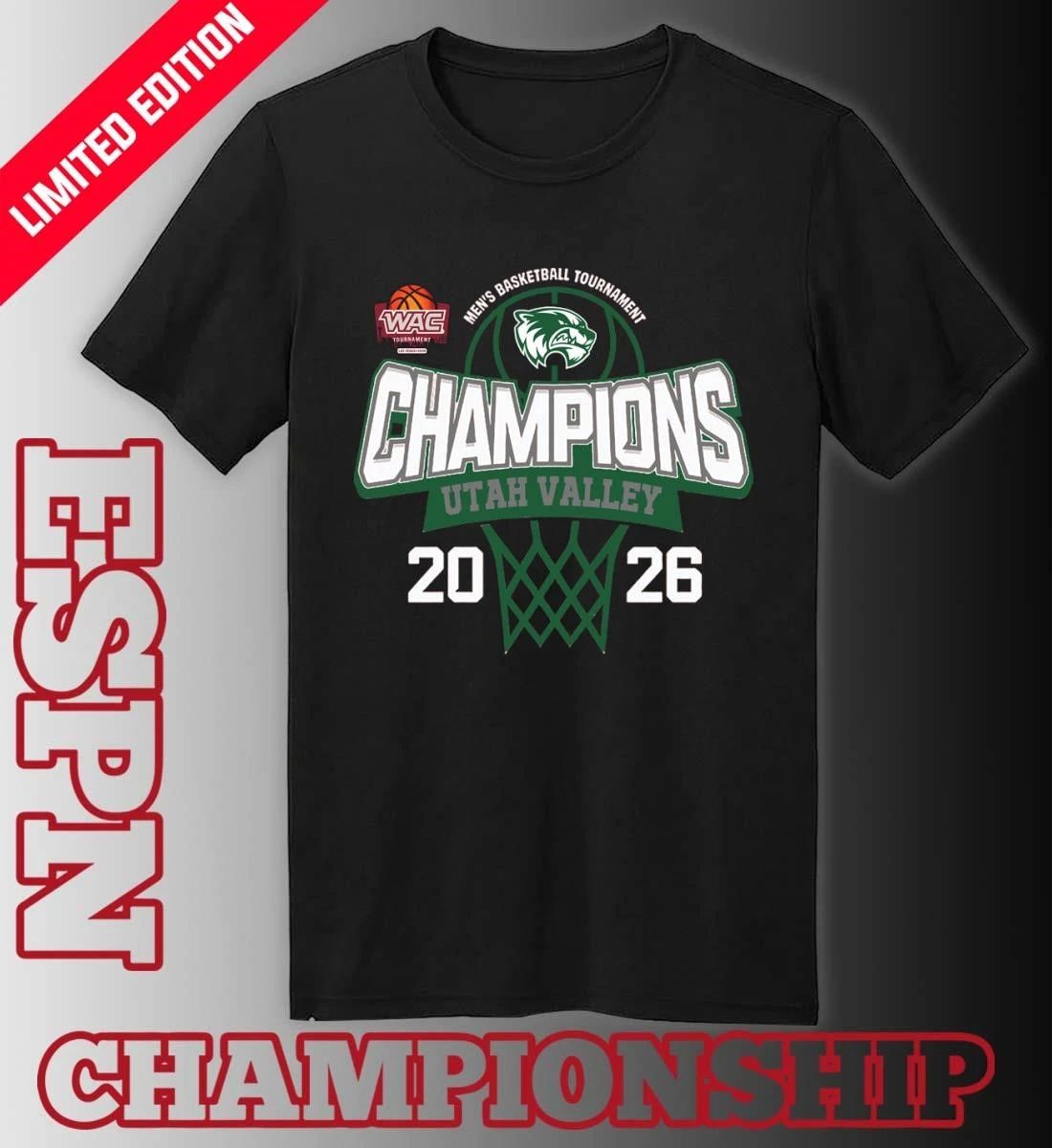 WAC Men’s Basketball Tournament 2026 Champions Utah Valley Wolverines Shirt