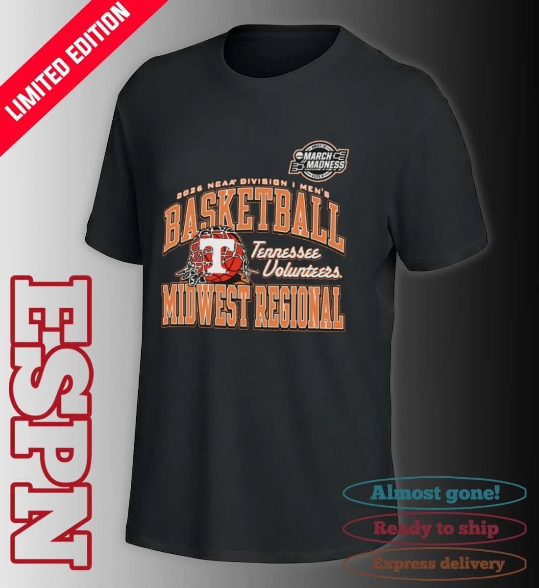 Tennessee Volunteers 2026 NCAA DI Men’s Basketball Sweet 16 – Midwest Regional T-Shirt