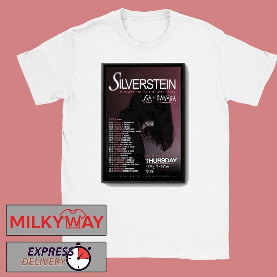 Silverstein Tour America Canada 2025 Poster shirt