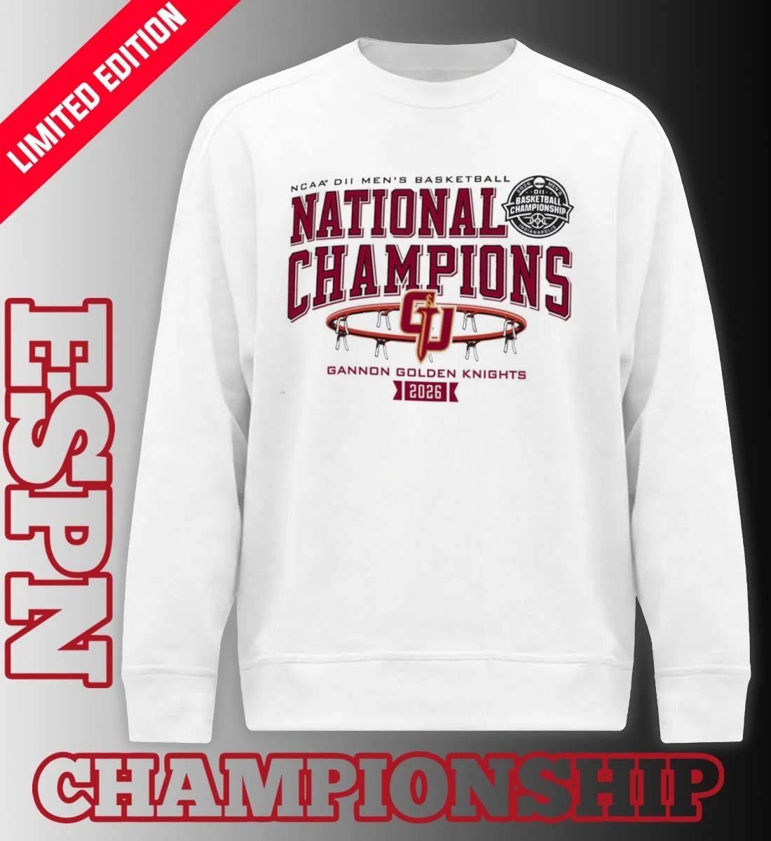 DII Men’s Basketball Champions 2026 Gannon University Shirt