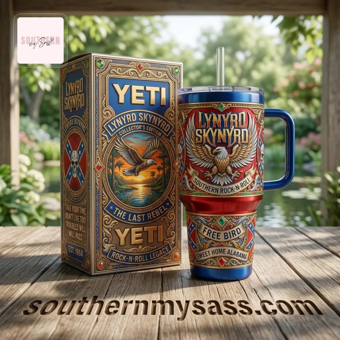 Lynyrd Skynyrd Collector’s Edition 40oz Insulated Tumbler With Handle