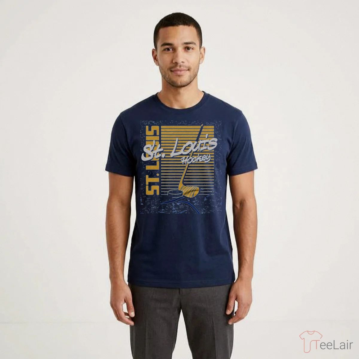 St. Louis Retro Hockey Sticks Heather Royal T-Shirt