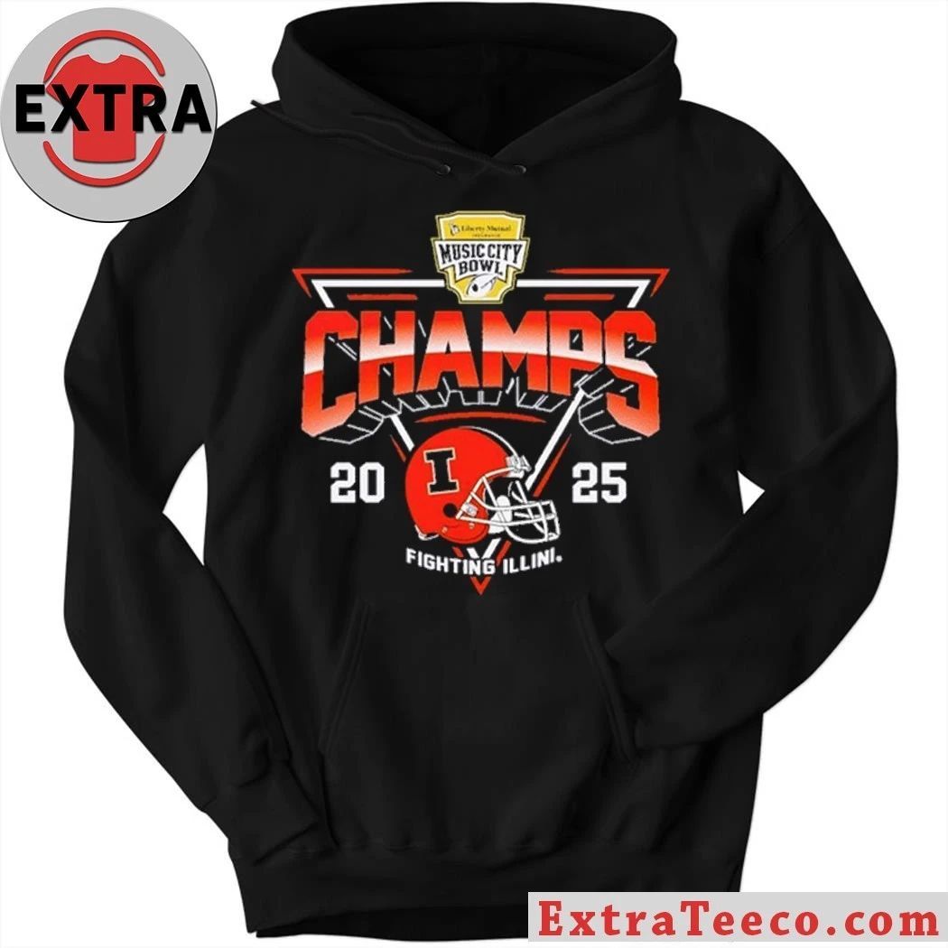 Celebrating the Illinois Fighting Illini 2025 Music City Bowl Tennessee Volunteers 30-28 on December 30, 2025 Nissan Stadium in Nashville, Tennessee T-Shirt