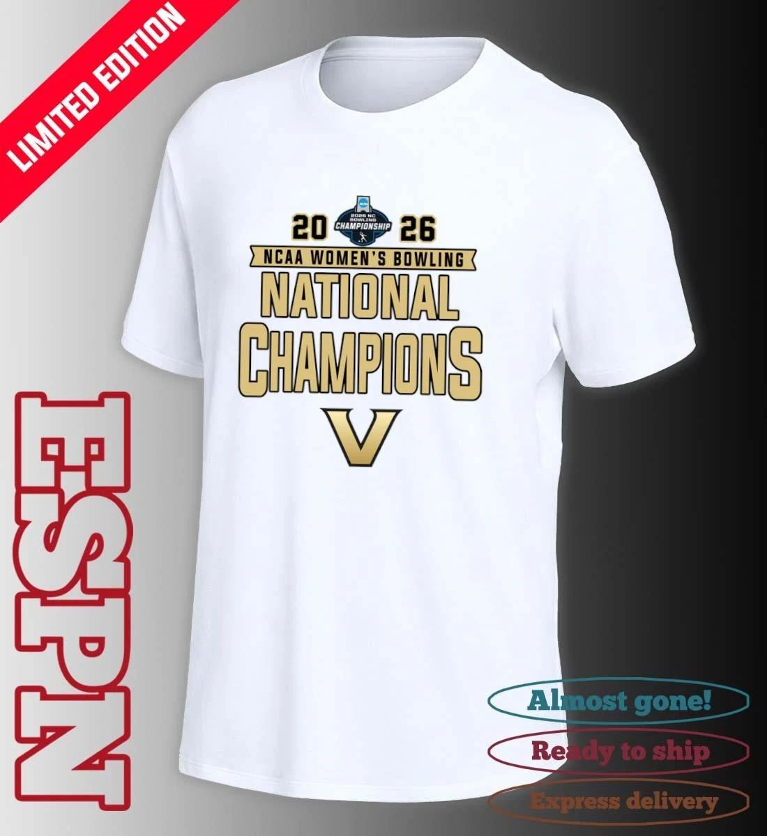 Vanderbilt Commodores 2026 NCAA Women’s Bowling National Champions Shirt