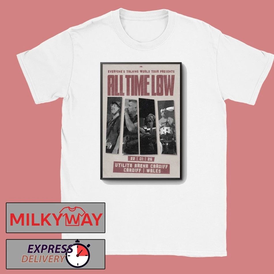 All Time Low Utilita Arena Cardiff Jan 22 2026 Poster shirt