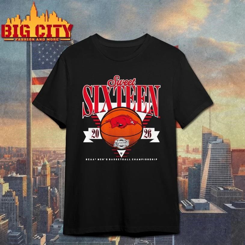 Arkansas Razorbacks MBB Sweet Sixteen 2026 NCAA Graphic Shirt
