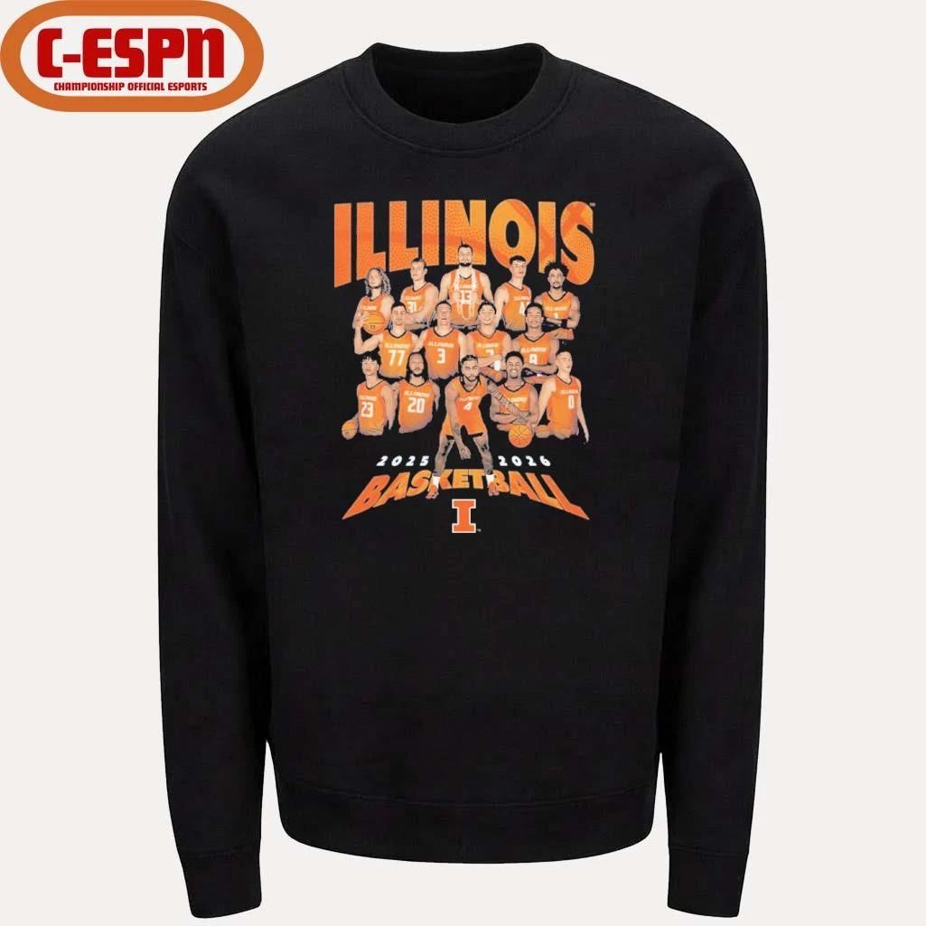 2025-2026 Illinois Men’s Basketball Team Shirt
